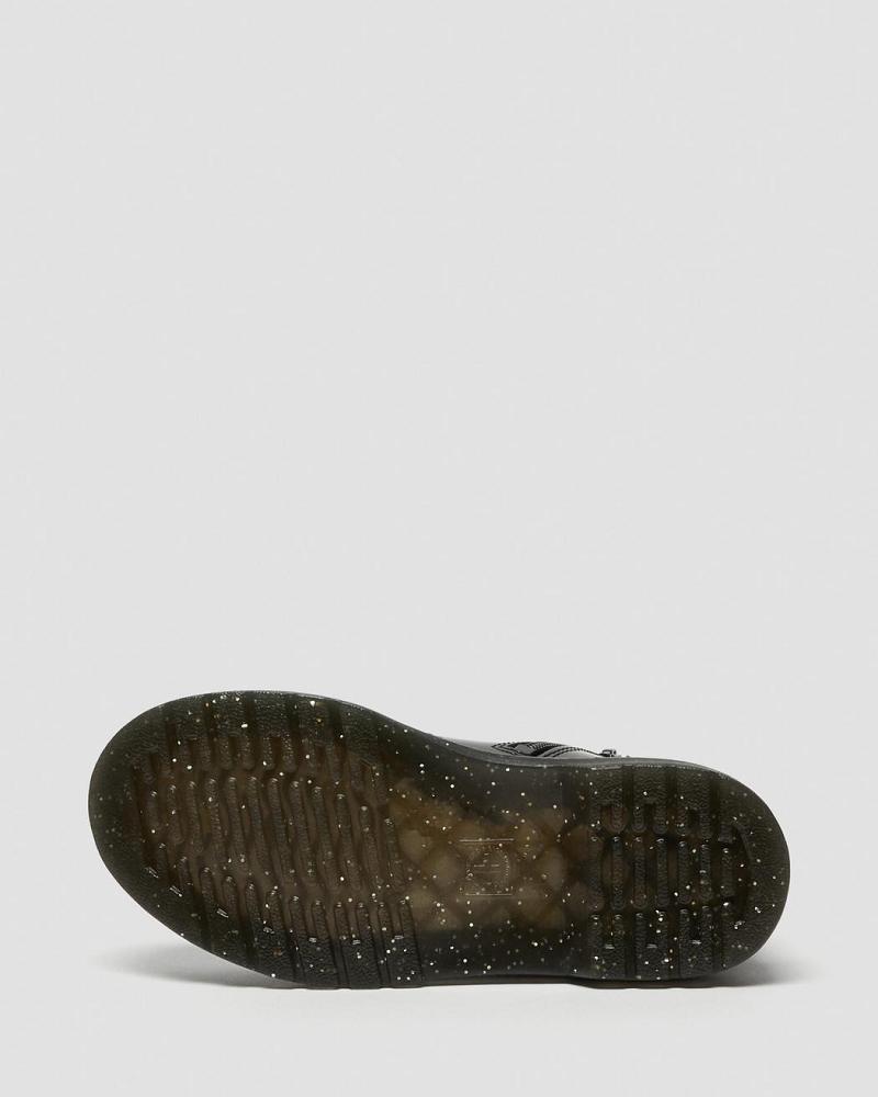Dr Martens Junior 1460 Glitter Star Lak Snørestøvler Børn Sort | DK 679PJJ